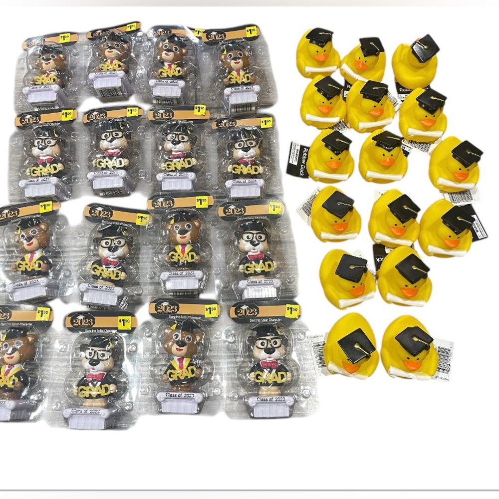 🎓Graduation Class 2023 Solar Power Dancing Dog- and rubber ducks NEW🎓